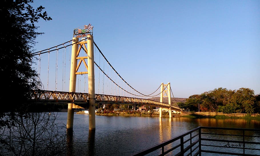 india, bhopal, urban, water, bridge, architecture, bridge - man made structure, HD wallpaper