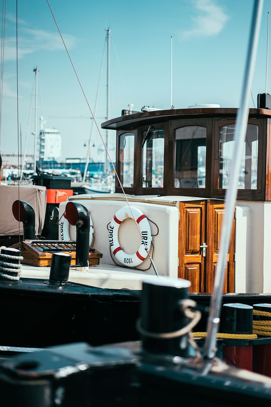white and brown boat, transportation, mode of transportation HD wallpaper