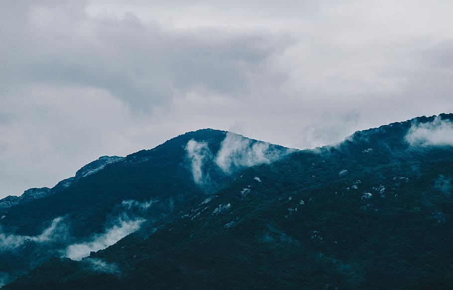 Photography of Mountain Under Cloudy Sky, alps, clouds, environment HD wallpaper