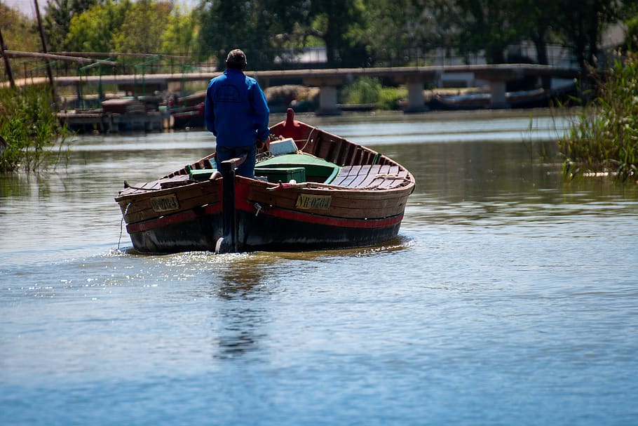 barca, peaceful, take it easy, calm, boat, albufera, transportation HD wallpaper