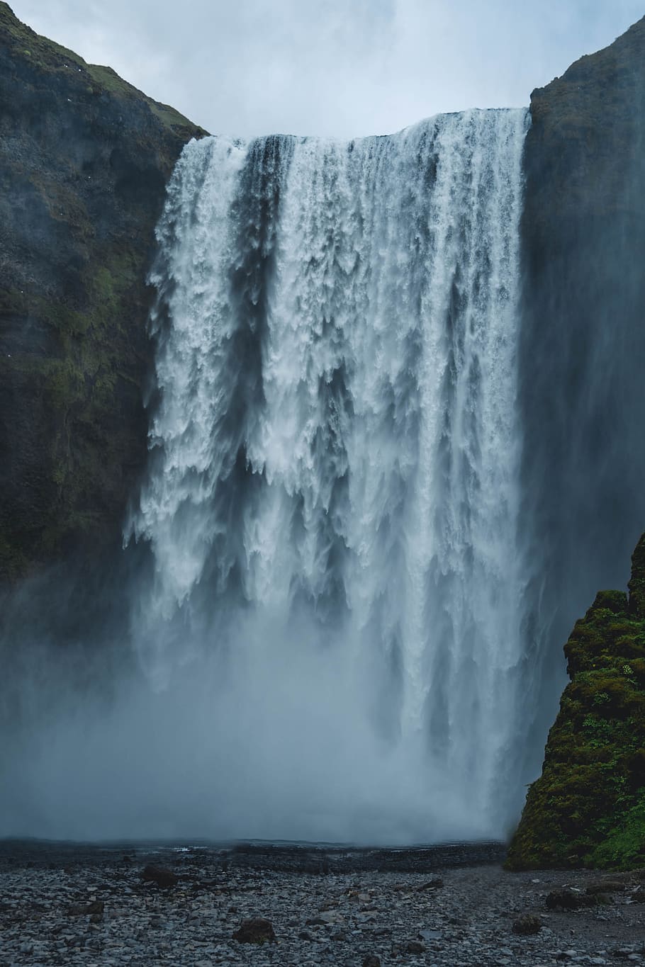 iceland, waterfall, beauty in nature, long exposure, scenics - nature HD wallpaper