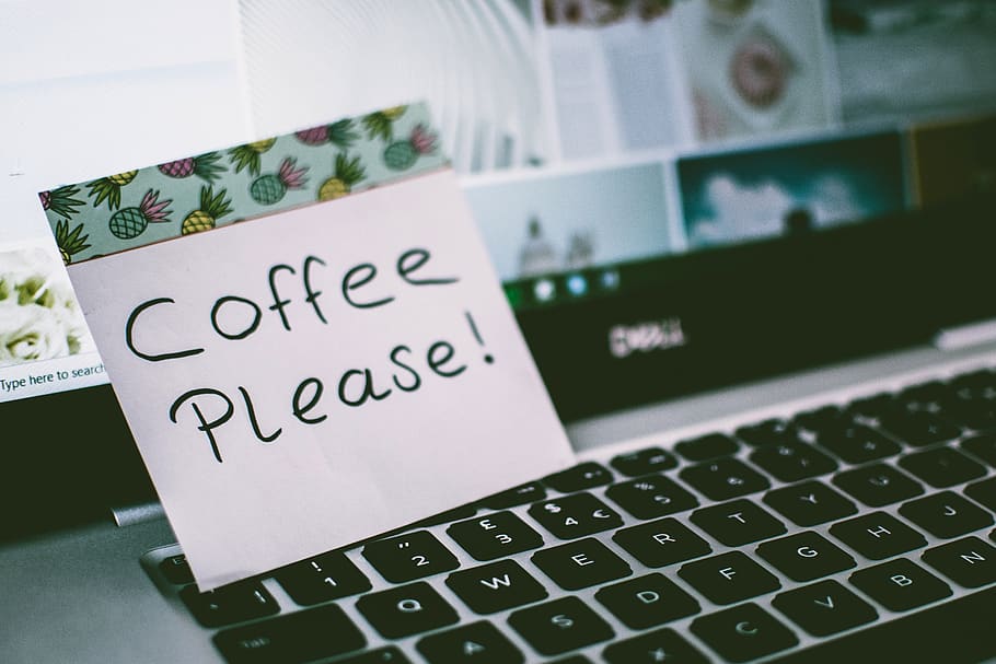 Coffee Please! Memo Pad, contemporary, electronics, internet, HD wallpaper