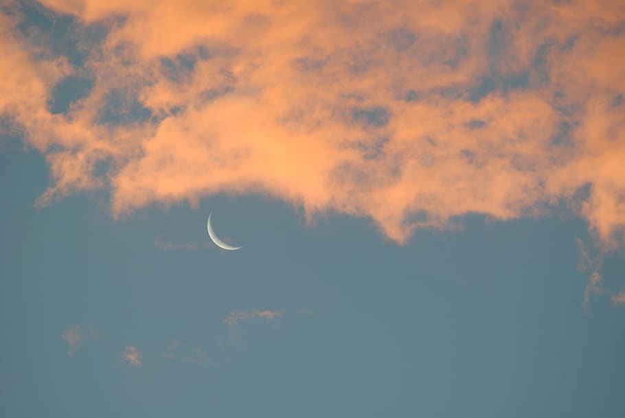 moon, lake, sky, beauty in nature, cloud - sky, scenics - nature HD wallpaper