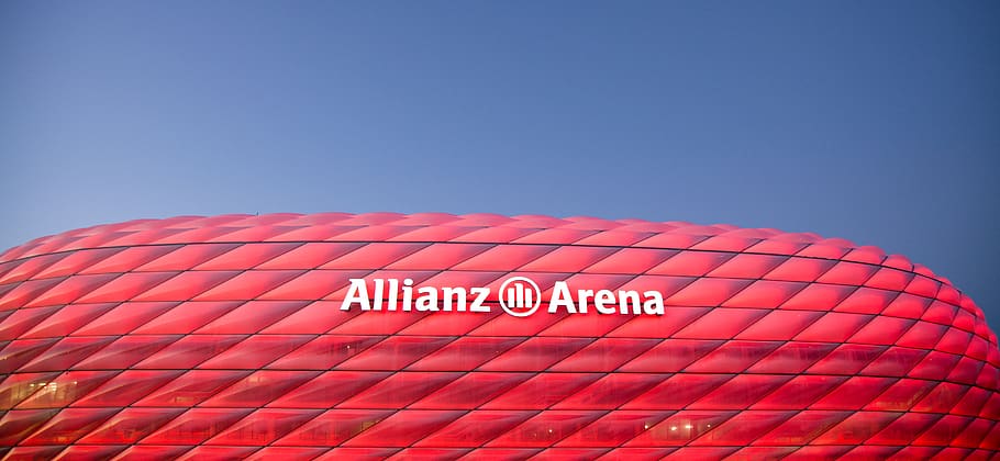 Allianz Arena during daytime, building, stadium, roof, symbol, HD wallpaper