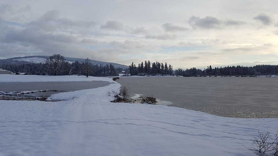landscape, winter landscape, snow scape, cold temperature, cloud - sky HD wallpaper