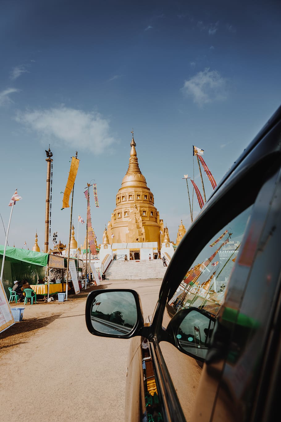 Brown Hindu Temple Under Blue Sky, architecture, buddha, Buddhism HD wallpaper