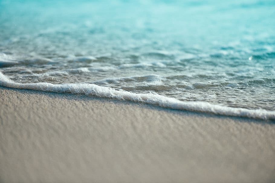 beach, sand, water, ocean, shore, waves, sea, summer, sunshine HD wallpaper