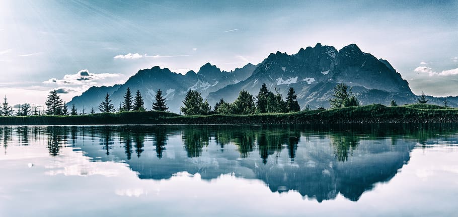 Plain Field in Front of Mountain Peak, daylight, environment HD wallpaper
