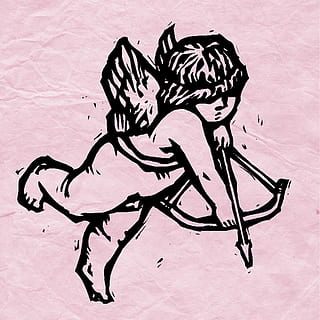 pink, cupid, angel, graphics, no people, indoors, creativity HD wallpaper