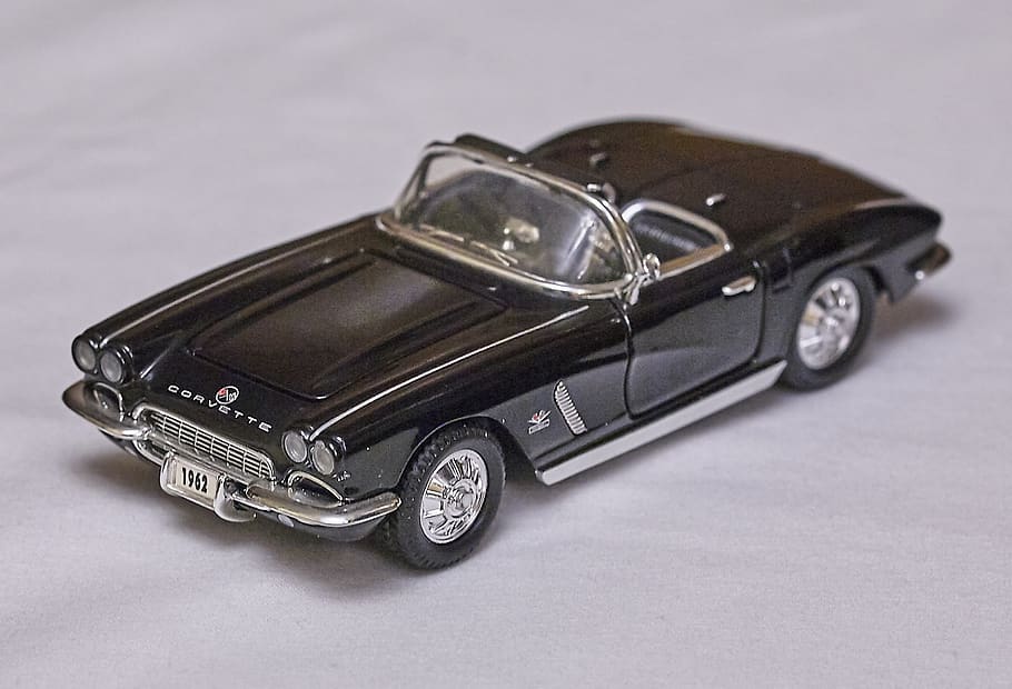 car, model, black, chevrolet, corvette c1, vintage, convertible HD wallpaper