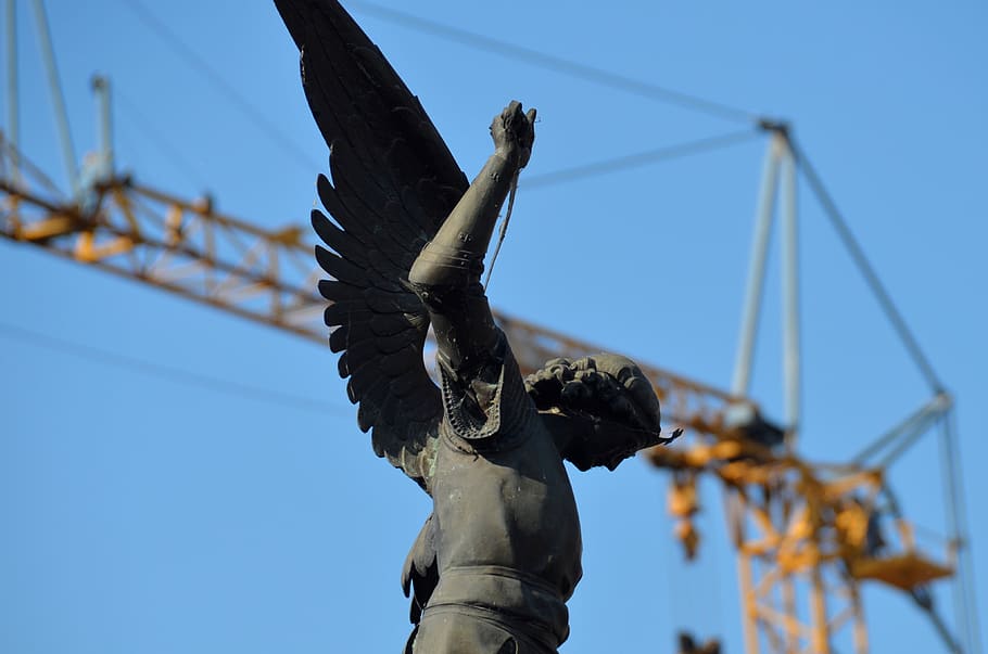 belgium, ghent, sky, sculpture, art and craft, statue, representation HD wallpaper