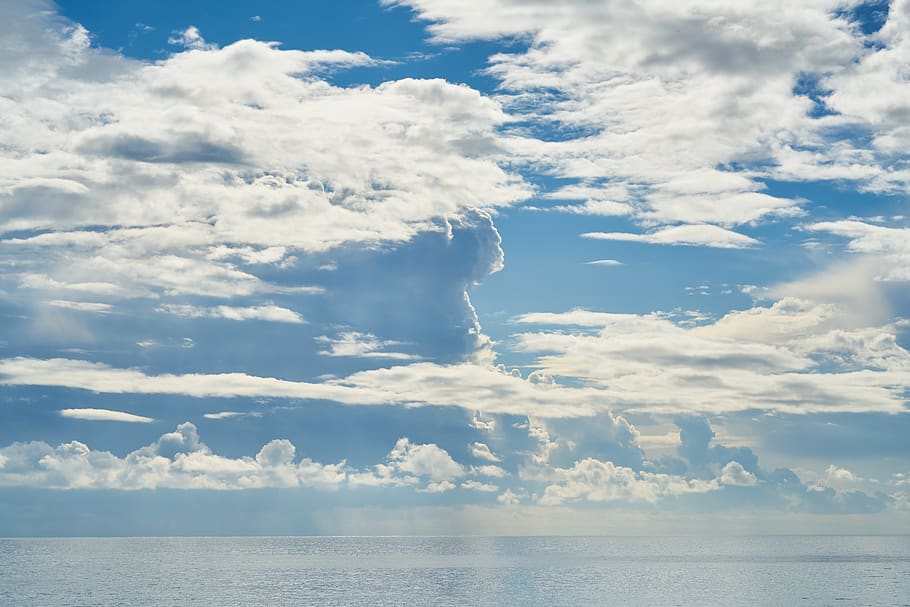 cloud, blue, sky, clouds, nature, color, landscape, atmosphere HD wallpaper