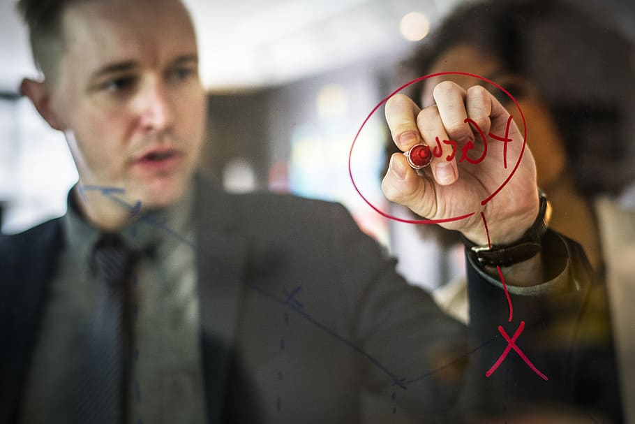 Person Writing on One Way Mirror, analyzing, blur, colleagues HD wallpaper