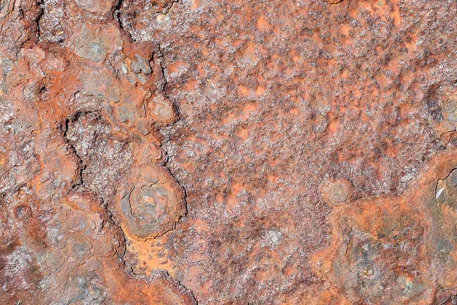 brown surface, rust, texture, old, metal, rusty metal, rock, steel, HD wallpaper