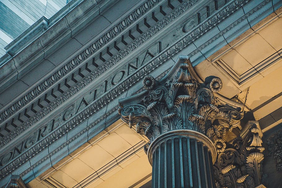 Brown and Gray Pillar, architectural design, architecture, art HD wallpaper