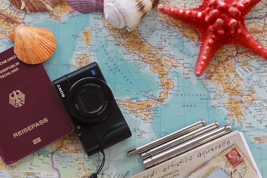 travel, preparation, map, italy, greece, mediterranean, background