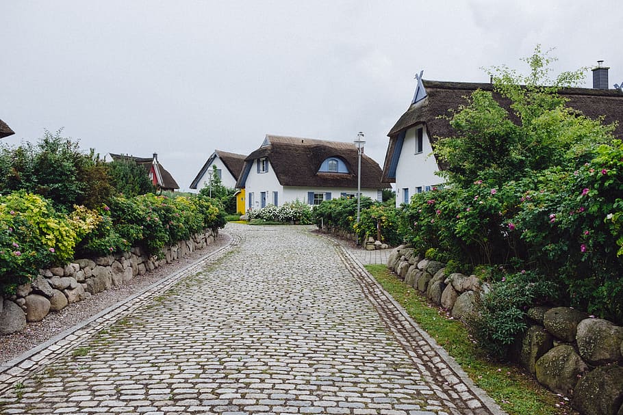 The fishing village of Vitt on Rugen island, architecture, arkona