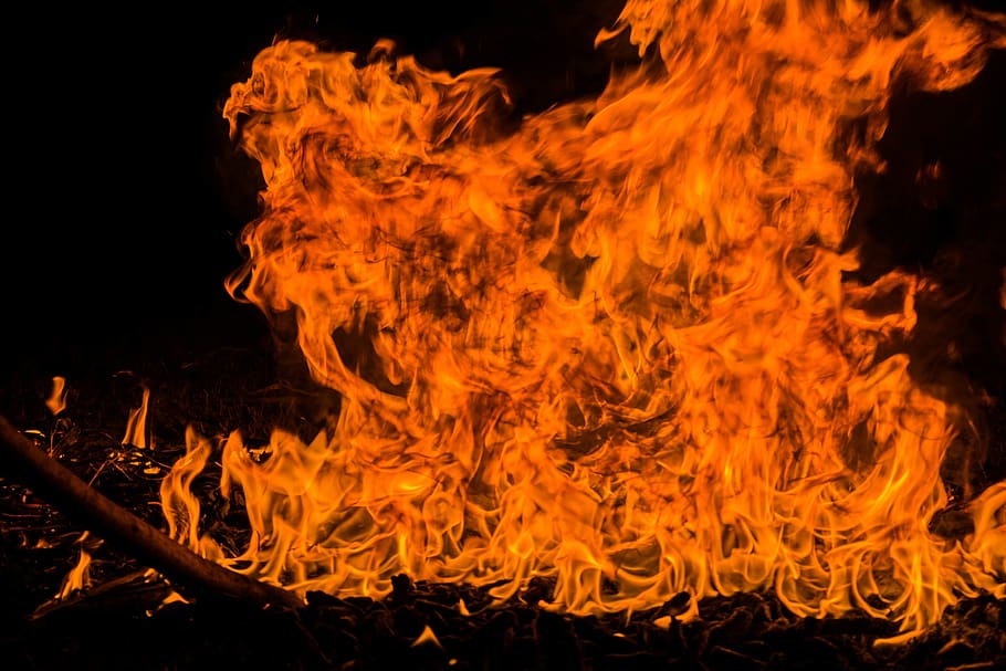 india, hassan, orange, night, fire, corn, new year, camp, burning HD wallpaper