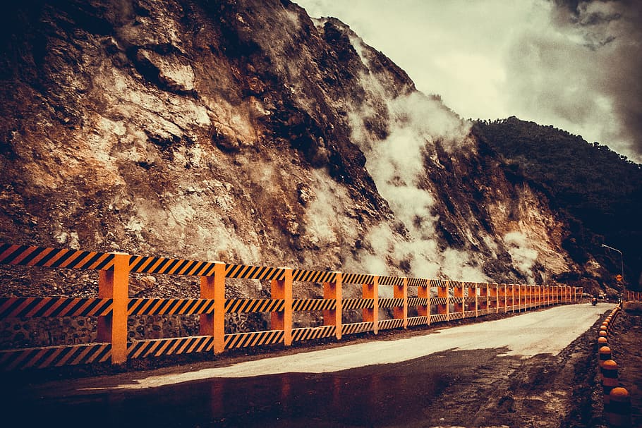 Concrete Road Near Mountain at Daytime, architecture, bridge HD wallpaper