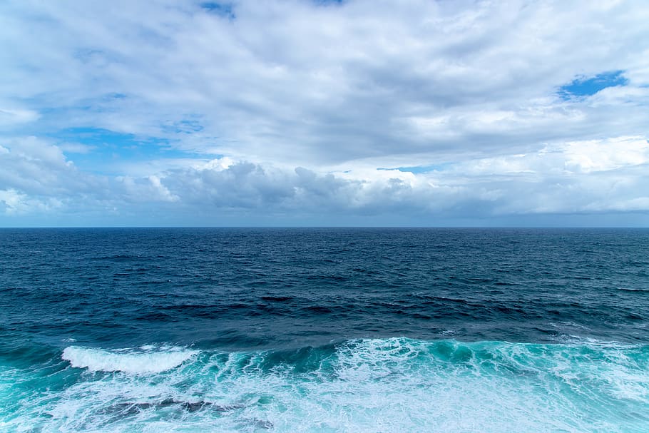 Photo of Sea, beautiful, blue waters, horizon, idyllic, landscape, HD wallpaper
