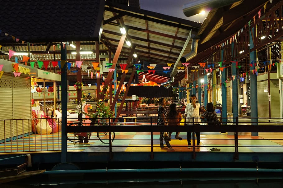 thailand, phuket, illuminated, night, lighting equipment, built structure HD wallpaper