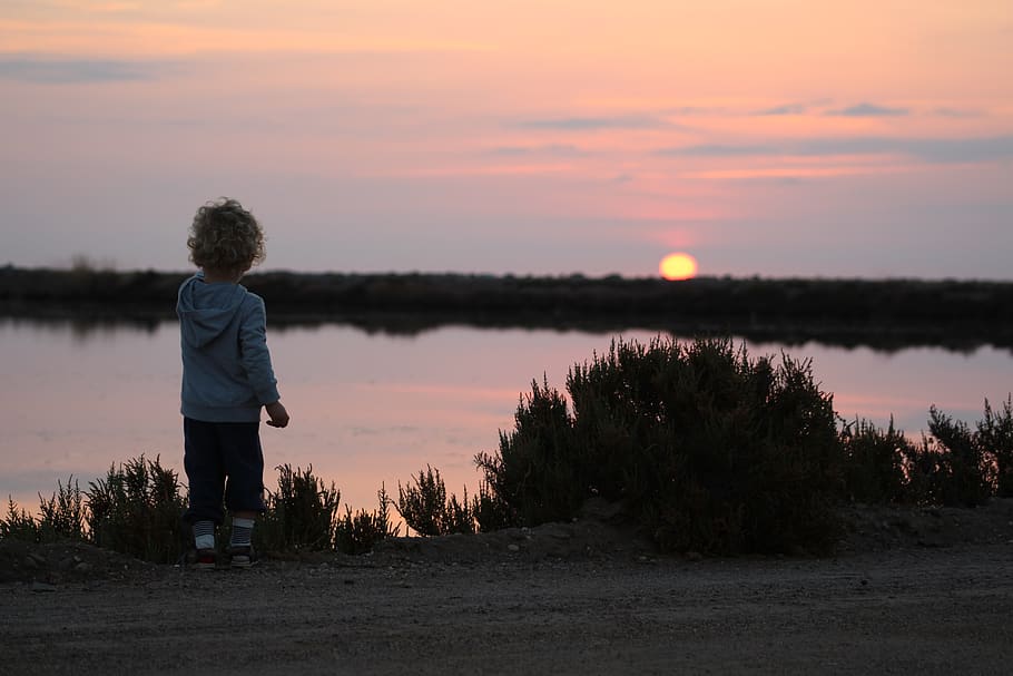 Photo of Toddler Standing Near Lake, adorable, baby, blur, child
