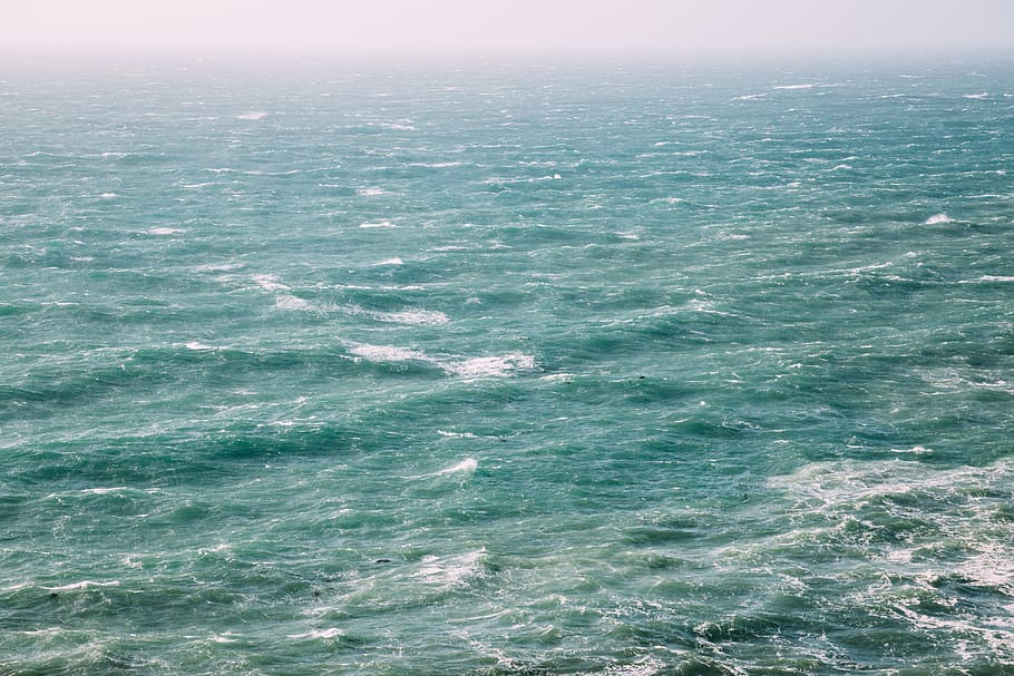 ocean, sea, waves, blue, cornwall, water, beauty in nature HD wallpaper
