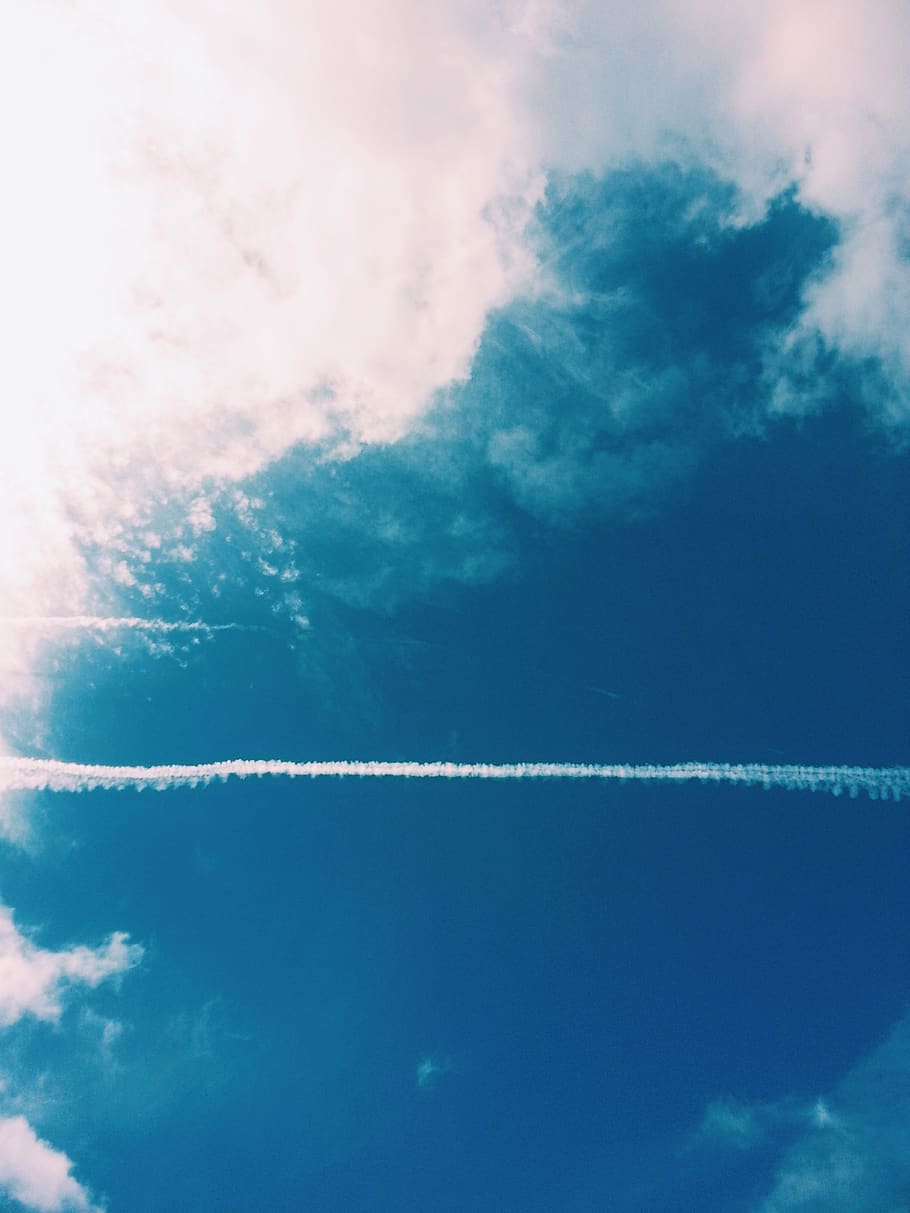 台灣, 新北市, blue sky, aircraft cloud, cloud - sky, nature, HD wallpaper