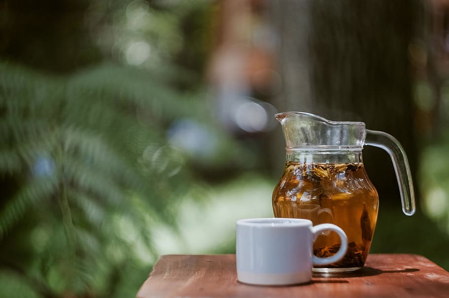 Iced tea, beverage, cold, cup, drink, ice tea, mug, nature, outdoor HD wallpaper