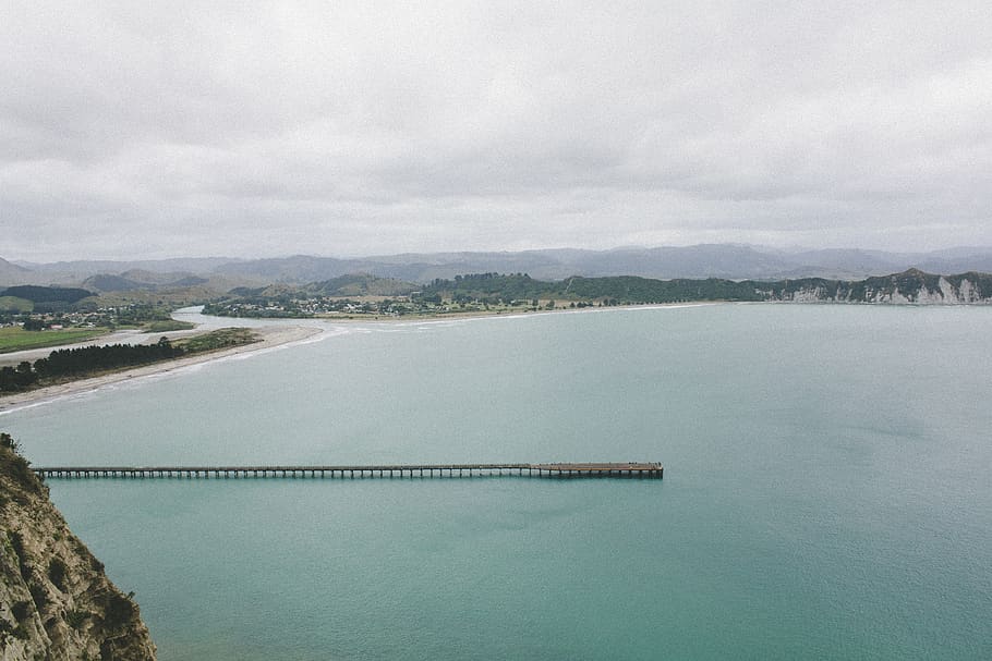 new zealand, tolaga bay, tolaga bay wharf, water, pier, gisborne, HD wallpaper