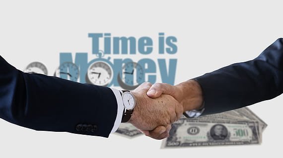 clock, time, money, handshake, shaking hands, saying, slogan HD wallpaper
