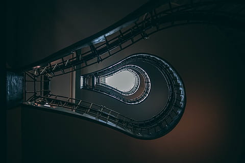 white lightbulb turned-on, banister, handrail, staircase, summer HD wallpaper