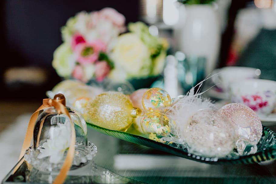 Easter Table Decorations, holidays, colorfull, home decor, spring HD wallpaper