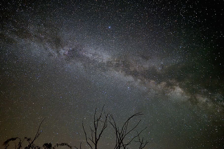 milky way, starry sky, galaxy, astronomy, night, star - space HD wallpaper