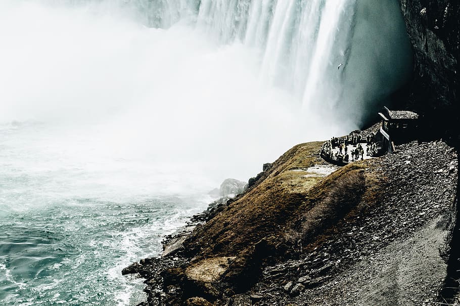 niagara falls, canada, lake, adventures, waterfall, people HD wallpaper