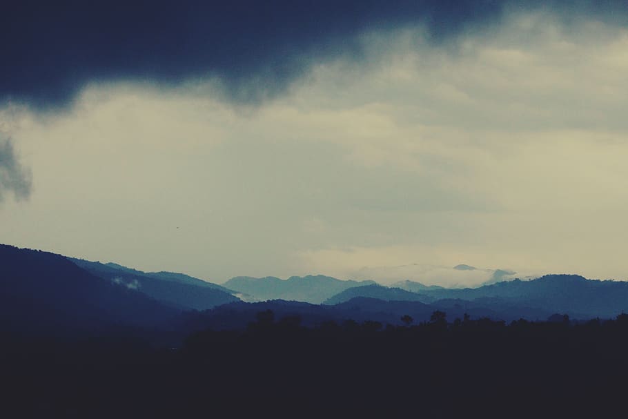 sky, mountain, cloud - sky, scenics - nature, tranquility, mountain range HD wallpaper