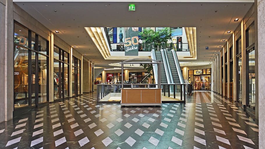 mall, shopping arcade, retail, window, exquisite, luxury, architecture