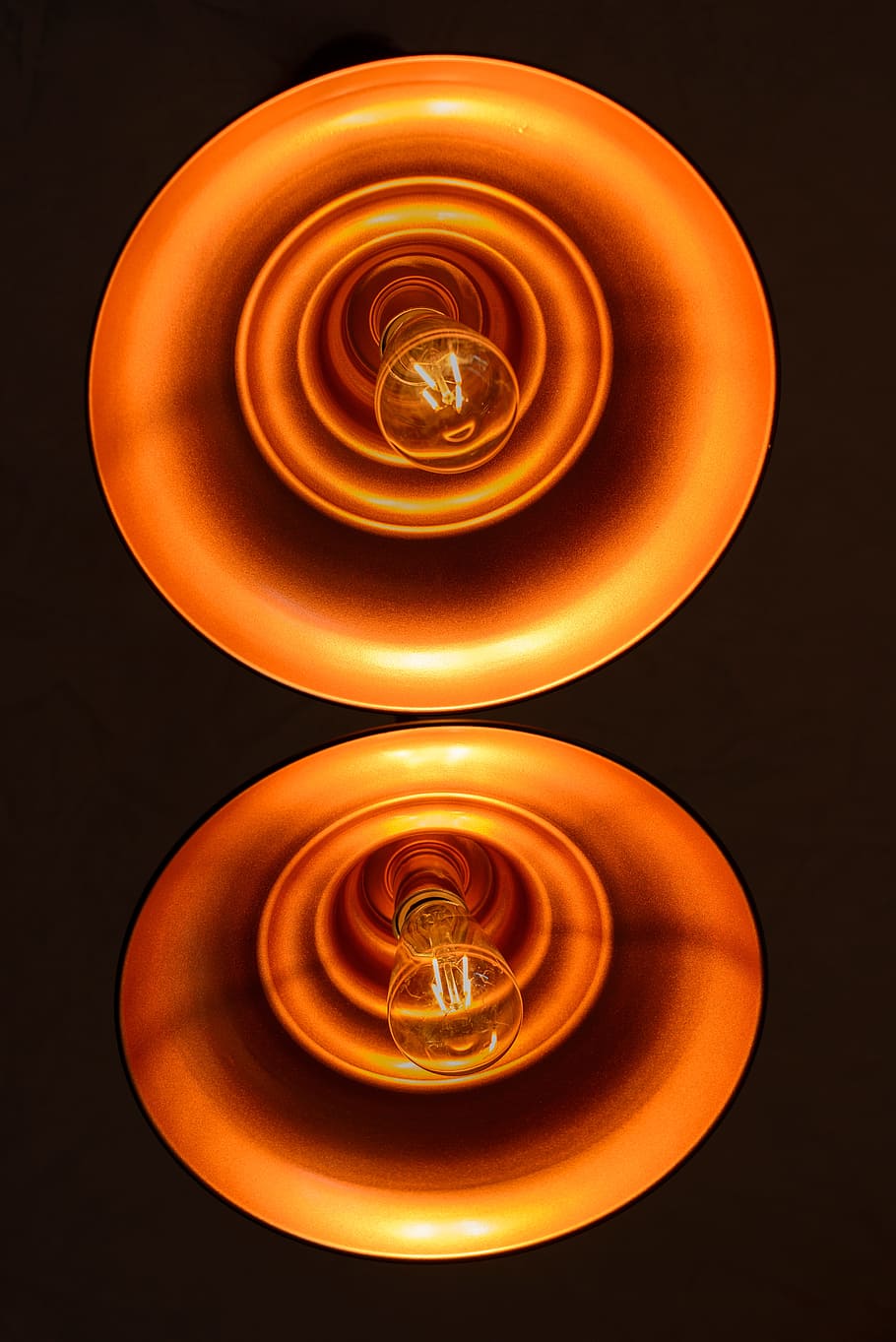 Photo of Two Clear Light Bulbs, 4k wallpaper, filament, hanging lights, HD wallpaper
