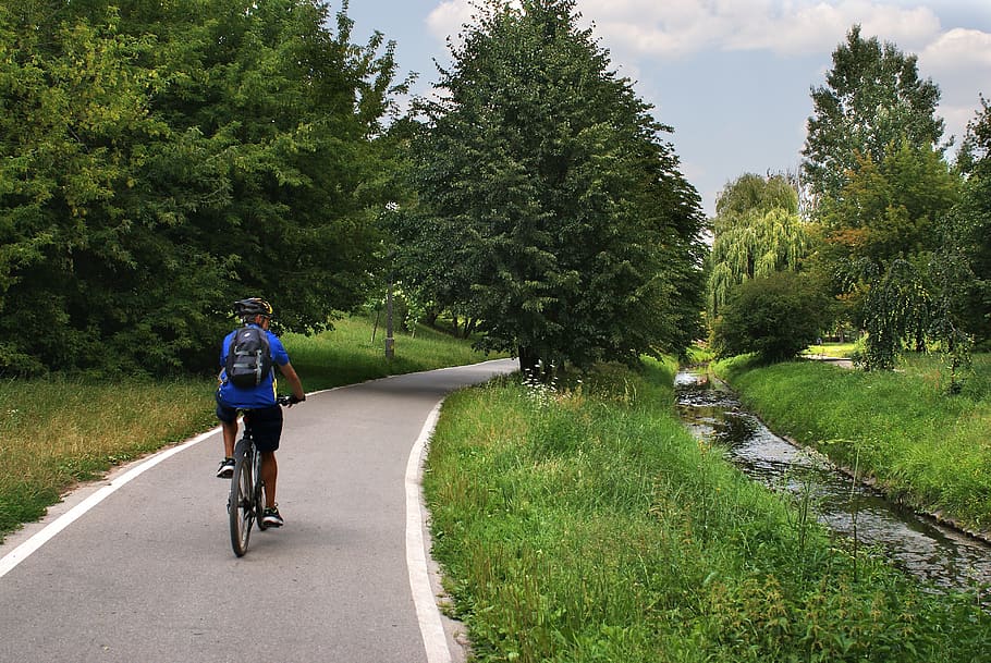 way, bicycles, landscape, road, bike, cycling, cyclists, asphalt HD wallpaper
