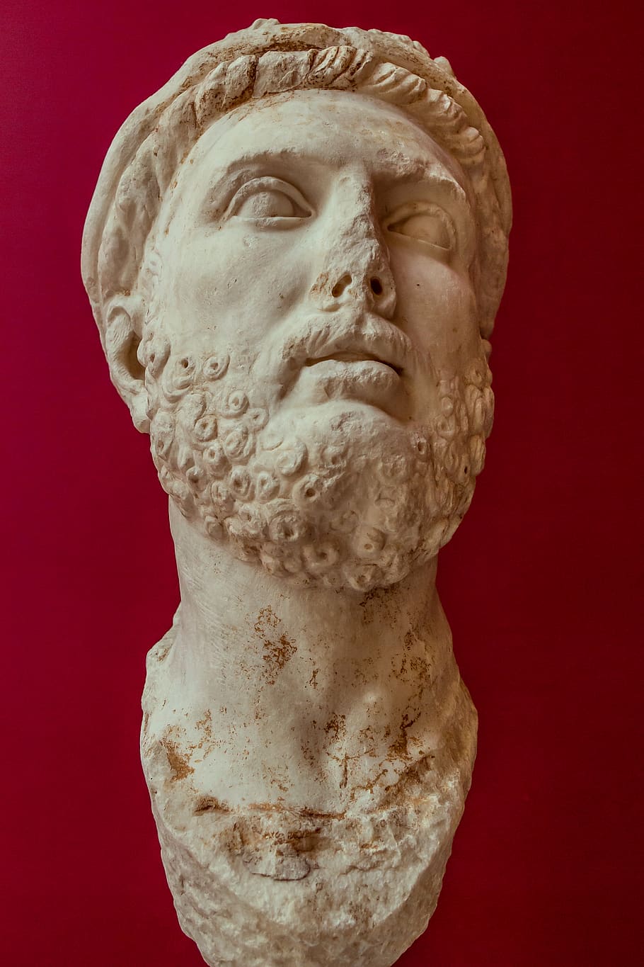 head, rock, greece, antique, old, classic, red, face, human HD wallpaper