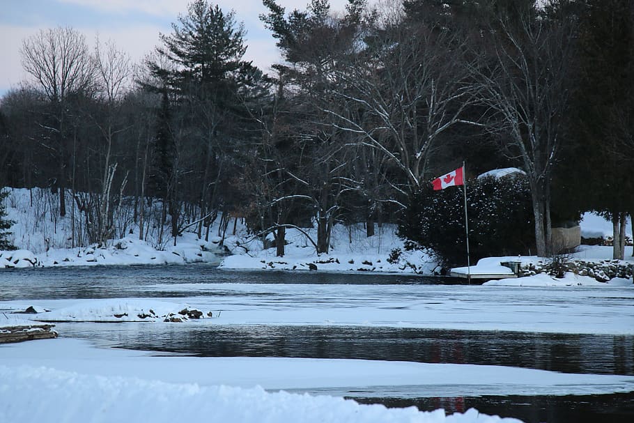 canada, burk's falls, water, ice, lake, ontario, open water HD wallpaper