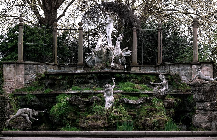 art and craft, tree, sculpture, representation, plant, human representation HD wallpaper