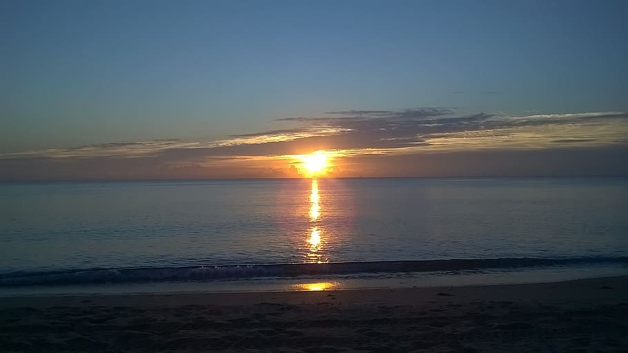 sky, sunset, water, sea, beauty in nature, beach, scenics - nature HD wallpaper