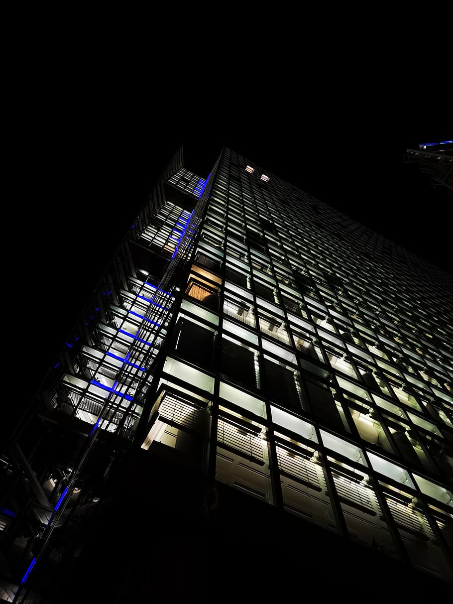 germany, berlin, potsdamer platz 2, building, light, glass HD wallpaper