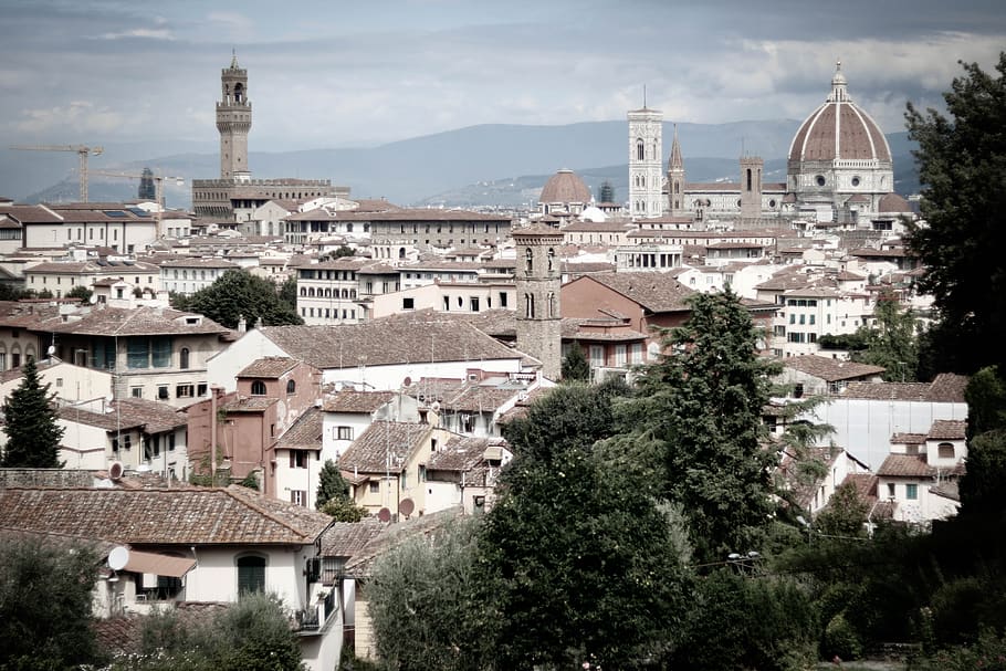 florence, duomo, duomo florence, italy, city, city street, church HD wallpaper
