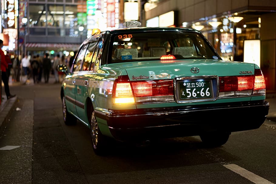green Toyota sedan, vehicle, car, transportation, automobile HD wallpaper