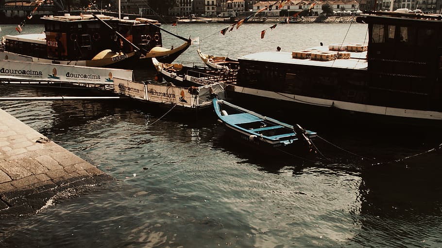 portugal, porto, water, nautical vessel, transportation, mode of transportation HD wallpaper