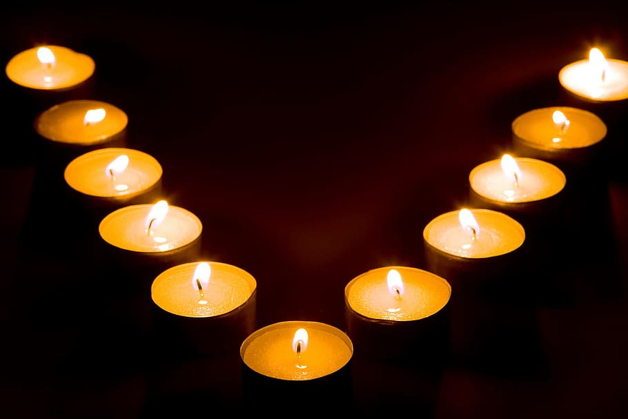 candles, many, fire, darl, light, spa, close-up, flame, burning HD wallpaper