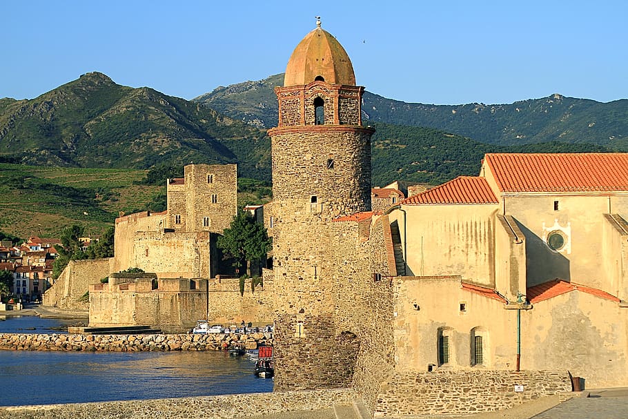 france, collioure, architecture, building exterior, built structure HD wallpaper