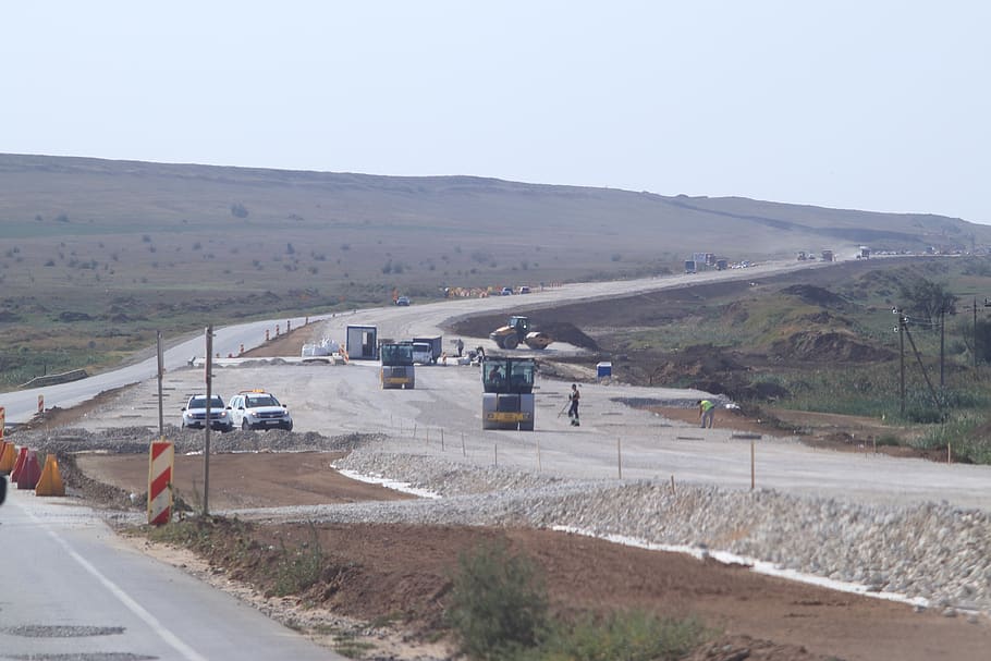road, construction, tauris, crimea, cars, transportation, mode of transportation HD wallpaper